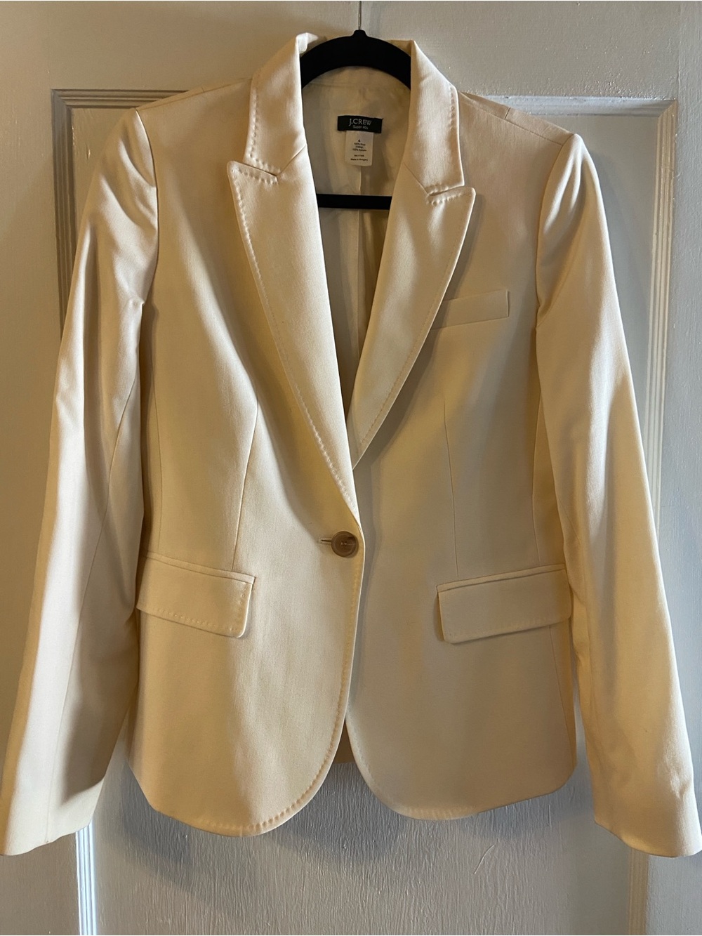J. Crew Women's Cream Single-Button Blazer